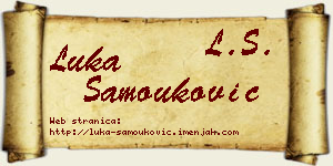 Luka Samouković vizit kartica